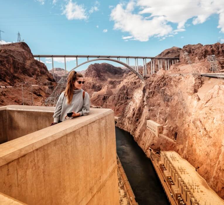 Woman overlooking the Hoover Dam