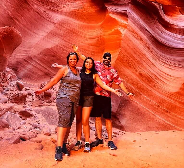 3 People Inside Lower Antelope Canyon