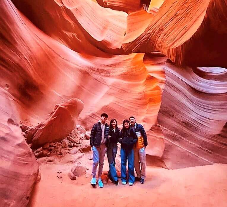Group photo at Lower Antelope Canyon