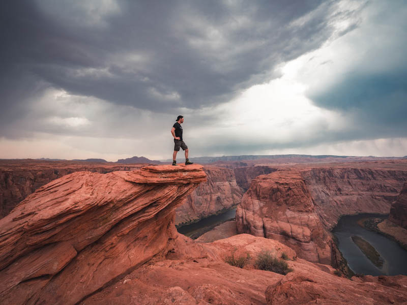 Man at Grand Canyon