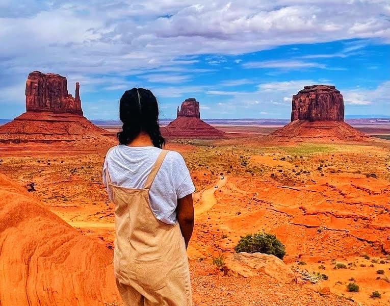 Tour Guest Overlooking Monument Valley