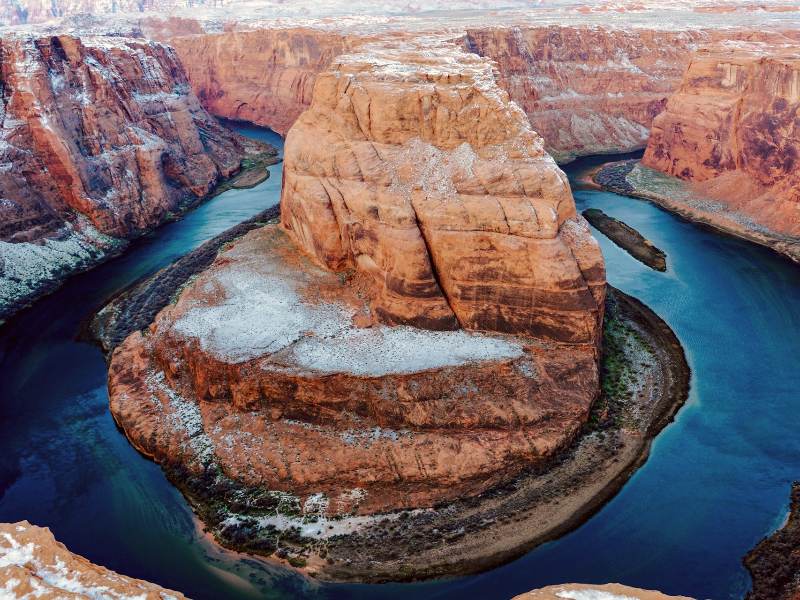 Snow at Horseshoe Bend