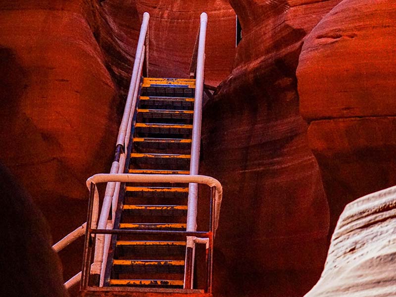 Stairs at Lower Antelope Canyon