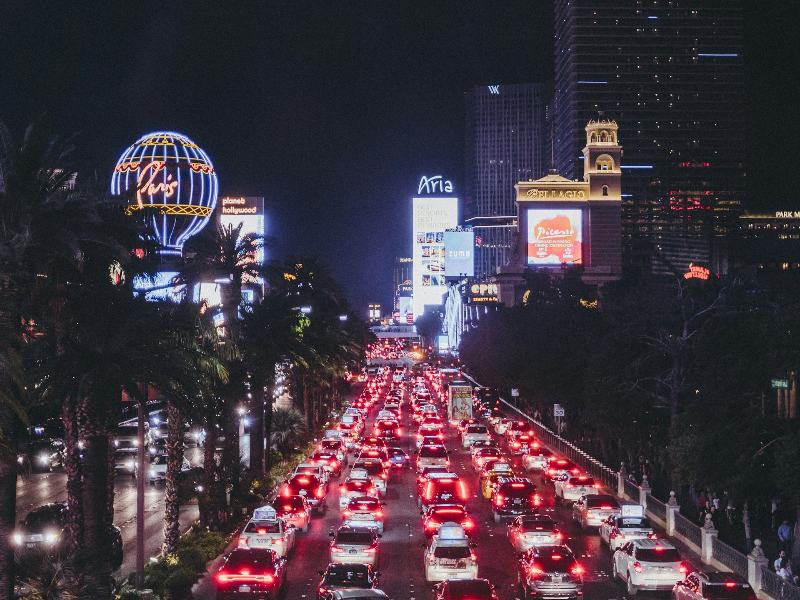 View of Cars in Las Vegas