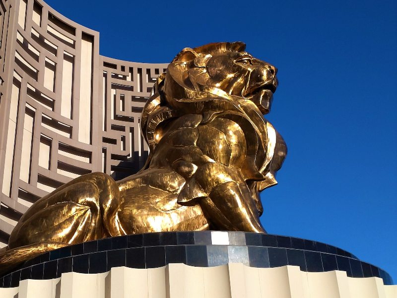 View of MGM Grand Lion