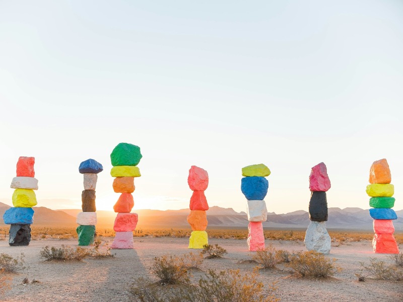 View of Seven Magic Mountains