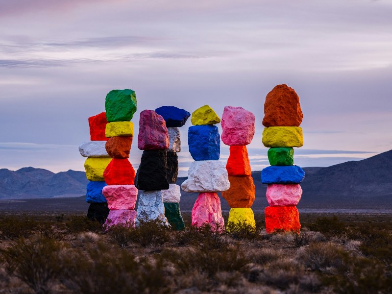 View of Seven Magic Mountains