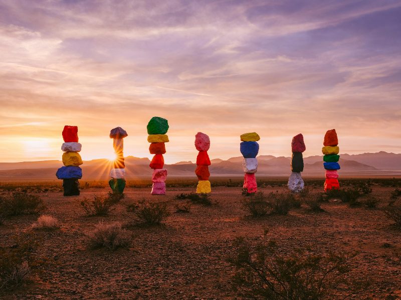 View of Seven Magic Mountains
