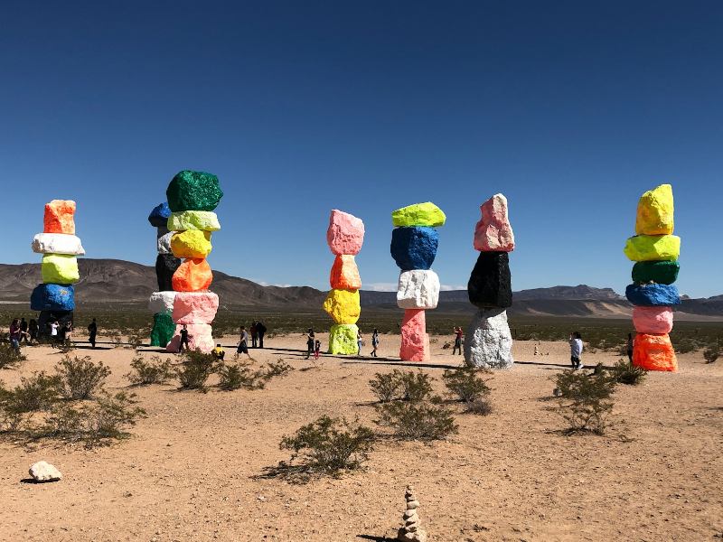 View of Seven Magic Mountains
