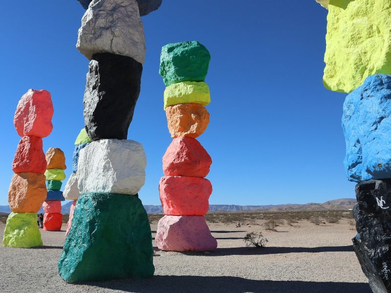View of Seven Magic Mountains
