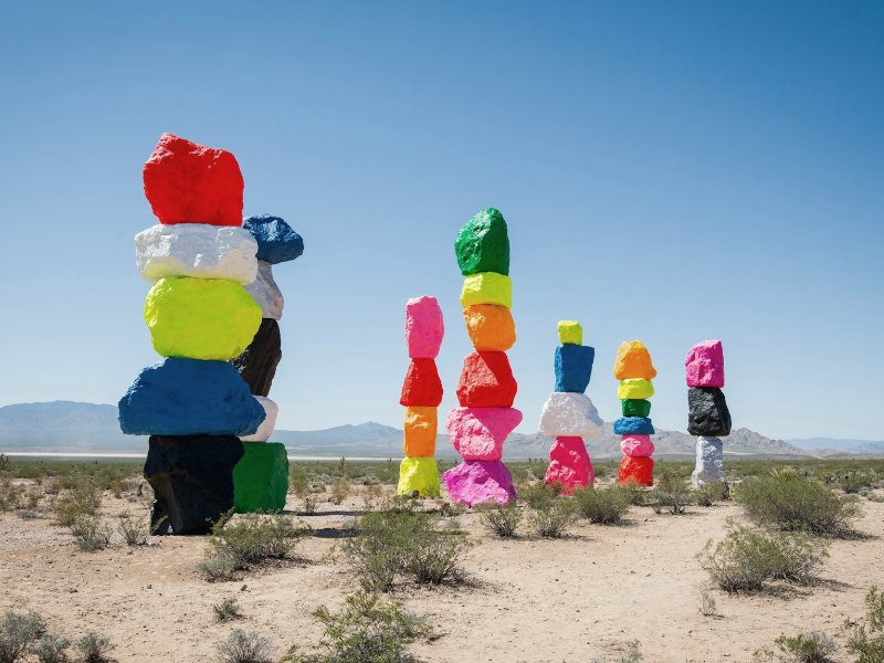 View of Seven Magic Mountains
