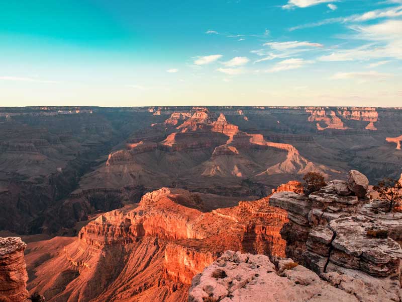 A beautiful aerial view of the Grand Canyon