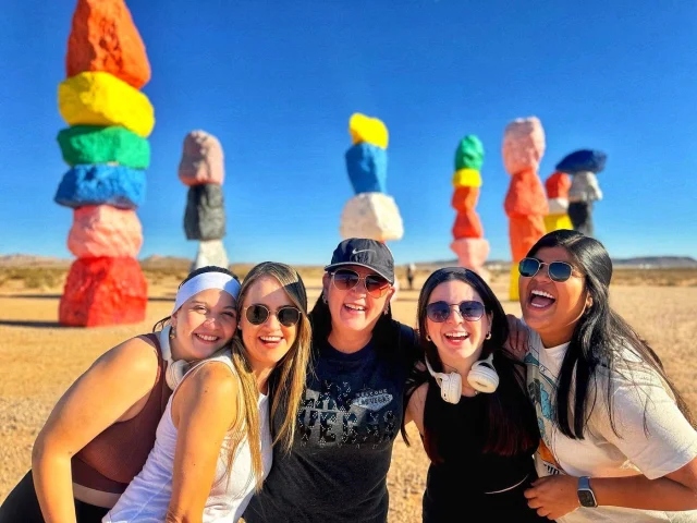 🌈 Did you know there's a hidden rainbow in the Nevada desert? 🌵

Seven Magic Mountains is a dazzling art installation featuring seven towers of brightly painted boulders stacked over 30 feet high! 🎨✨ 

This colorful oasis brings a surreal pop of color to the open desert, making it one of the most unique photo ops around Las Vegas. Perfect for a day trip and a must-see for art lovers and adventurers alike! 📸💫
🌈 #DesertGem #SevenMagicMountains #MaxTourVegas